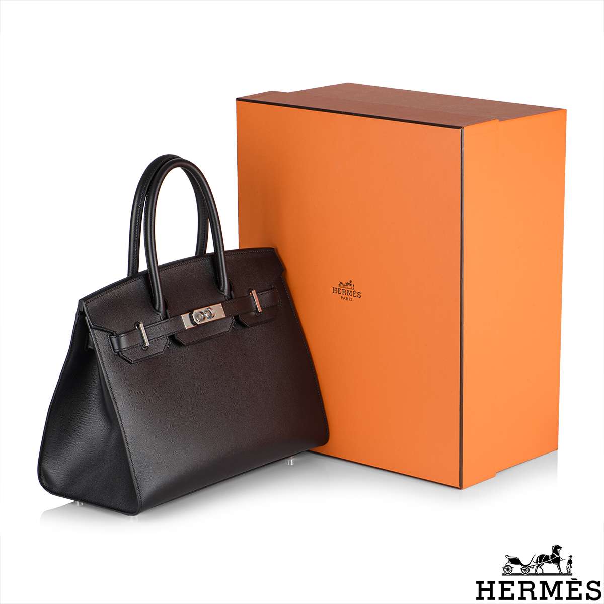 NEW] Hermès Birkin Sellier 30  Veau Madame Graphite, Gold